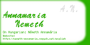 annamaria nemeth business card